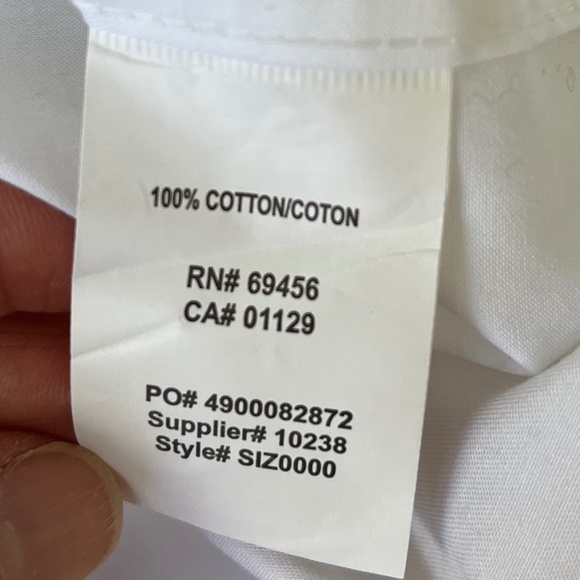 Michael Kors Boys Button Up Long Sleeve White Cotton Dress Shirt Size 20 - Picture 5 of 6